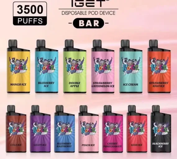 BULK 10 PCS IGET BAR 3500 PUFFS CAN MIX FLAVOURS