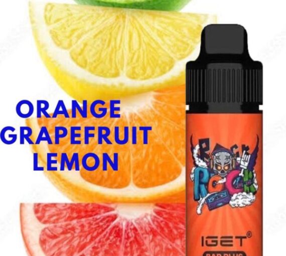 IGET BAR PLUS – ORANGE GRAPE FRUIT LEMON – 6000 PUFFS