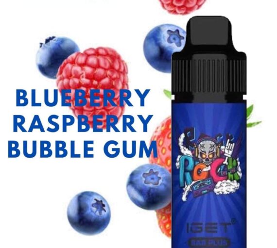IGET BAR PLUS – BLUEBERRY RASPBERRY BUBBLE GUM – 6000 PUFFS