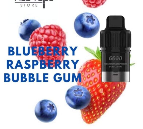IGET BAR PLUS POD ONLY – BLUEBERRY RASPBERRY BUBBLE GUM – 6000 PUFFS