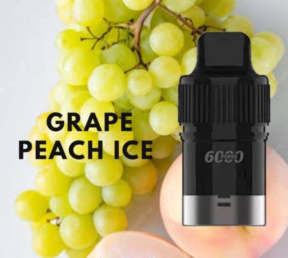 IGET BAR PLUS POD ONLY – GRAPE PEACH ICE – 6000 PUFFS