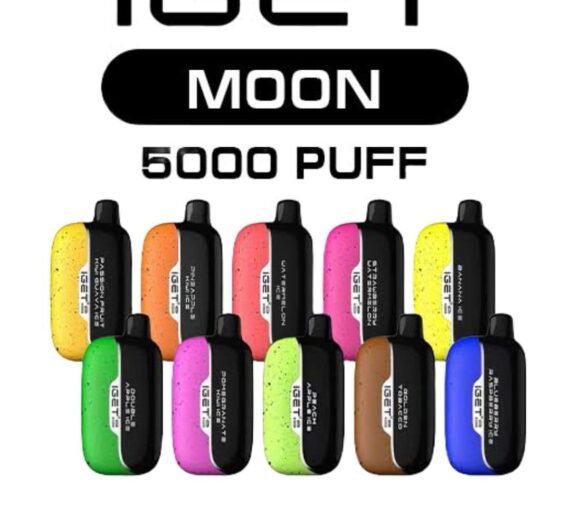 BULK 10 PCS – IGET MOON 5000 PUFFS – CAN MIX FLAVOURS