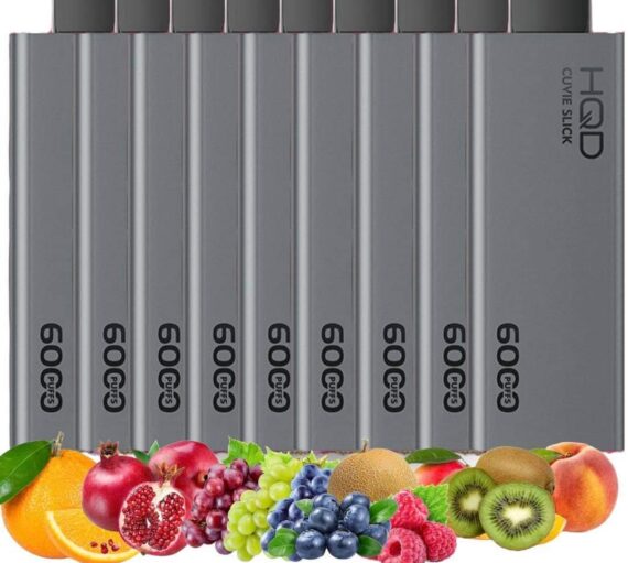 BULK 10 PCS – HQD CUVIE SLICK – 6000 PUFFS CAN MIX FLAVOURS