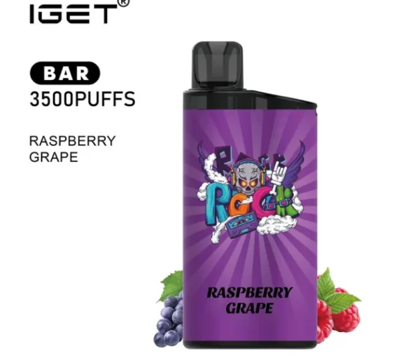 IGET BAR – RASPBERRY GRAPE – 3500 PUFFS