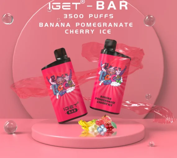 IGET BAR – BANANA POMEGRANATE CHERRY ICE – 3500 PUFFS