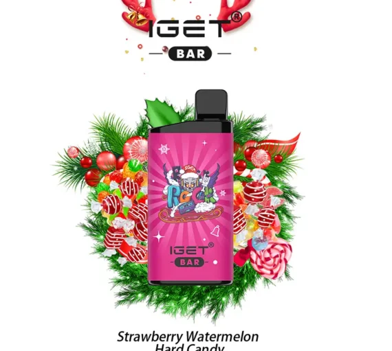 IGET BAR – STRAWBERRY WATERMELON HARD CANDY – 3500 PUFFS