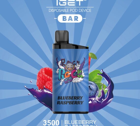 IGET BAR – BLUEBERRY RASPBERRY ICE – 3500 PUFFS