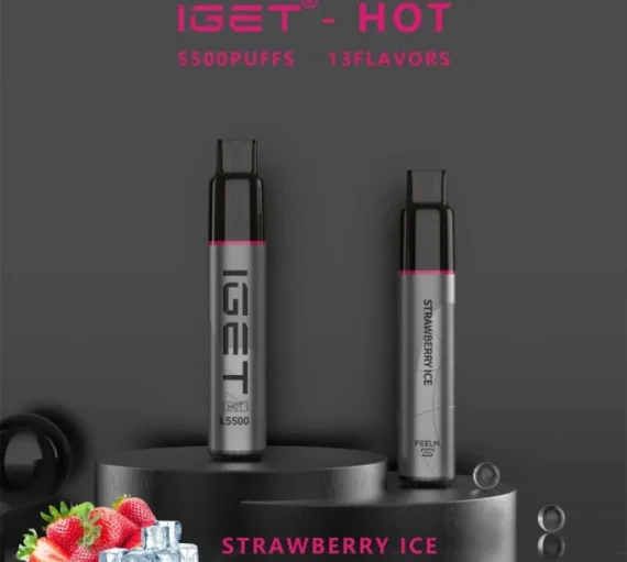 IGET HOT – STRAWBERRY ICE – 5500 PUFFS
