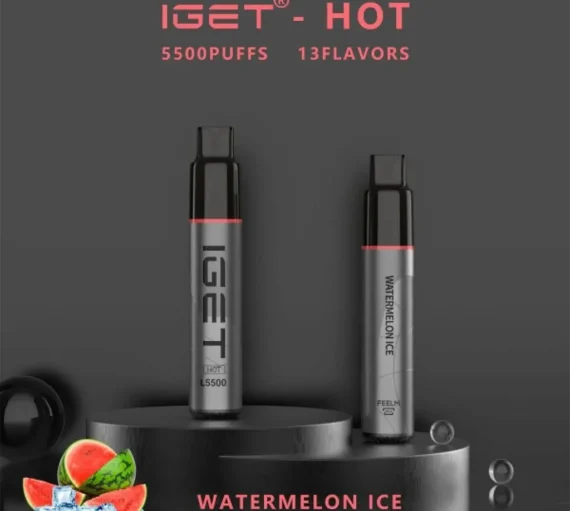 IGET HOT – WATERMELON ICE – 5500 PUFFS