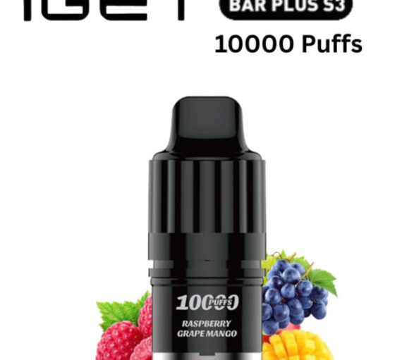 IGET BAR PLUS S3 POD ONLY – RASPBERRY GRAPE MANGO – 10.000 PUFFS