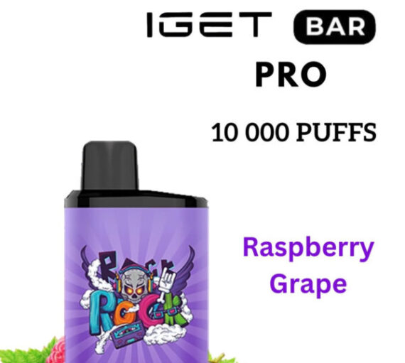 IGET BAR PRO – RASPBERRY GRAPE – 10 000 PUFFS