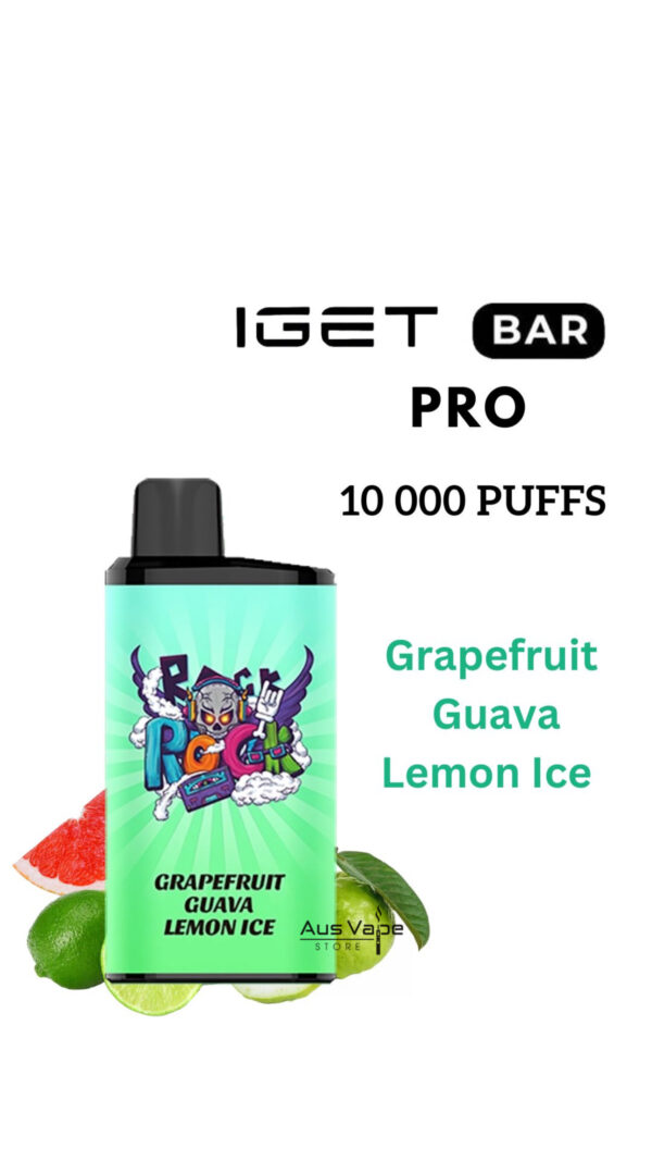 IGET BAR PRO – GRAPEFRUIT GUAVA LEMON ICE – 10 000 PUFFS