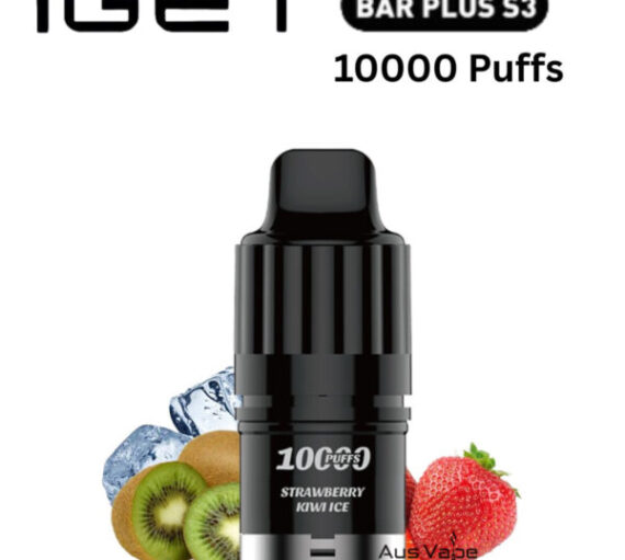 IGET BAR PLUS S3 POD ONLY – STRAWBERRY KIWI ICE – 10.000 PUFFS