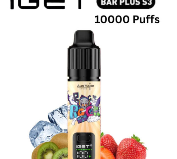 IGET BAR PLUS KIT S3 – STRAWBERRY KIWI ICE – 10 000 PUFFS