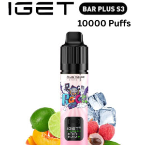 IGET BAR PLUS KIT S3 – PEACH LYCHEE LIME ICE – 10 000 PUFFS