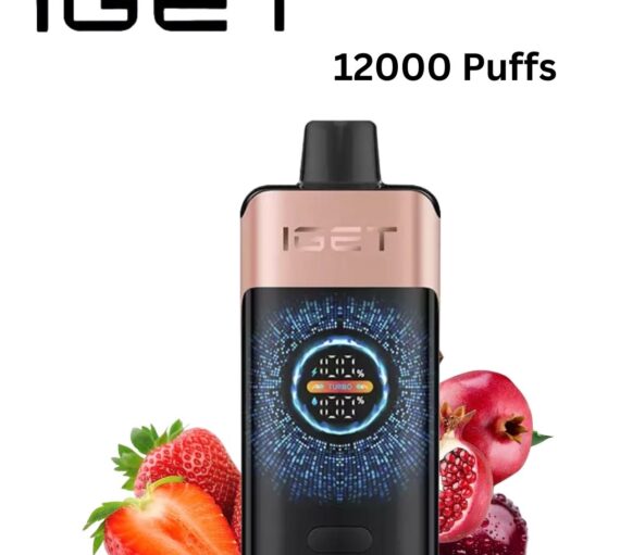 IGET ONE – STRAWBERRY POMEGRANATE ICE – 12000 PUFFS