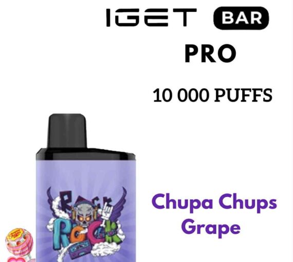 IGET BAR PRO – CHUPA CHUPS GRAPE – 10 000 PUFFS