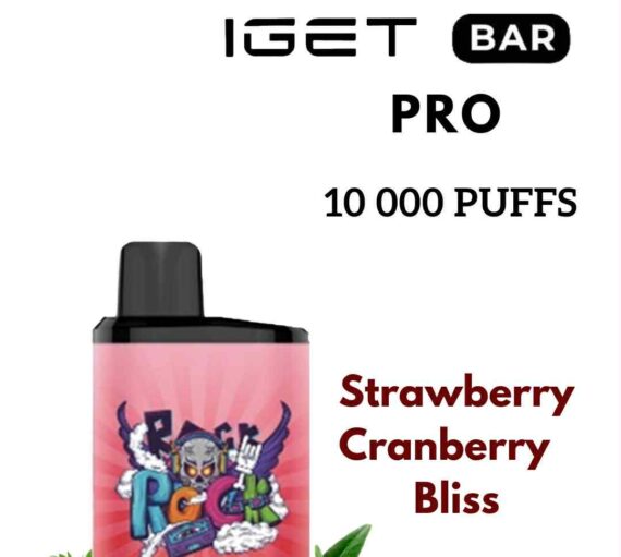 IGET BAR PRO – STRAWBERRY CRANBERRY BLISS – 10 000 PUFFS