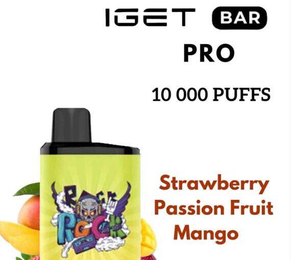 IGET BAR PRO – STRAWBERRY PASSION FRUIT MANGO – 10 000 PUFFS